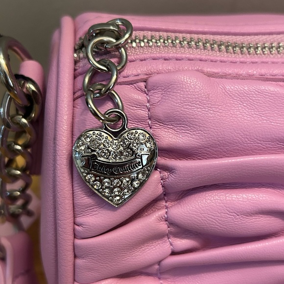 JUICY COUTURE Pink Run The World Ruched Barrel Shoulder Bag - Picture 6 of 11